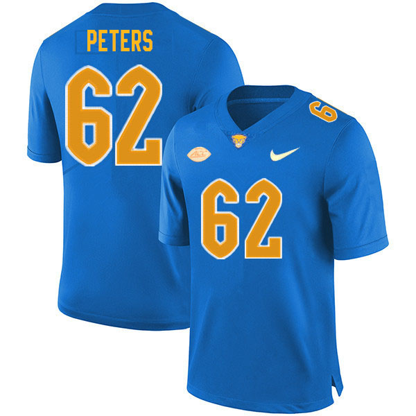 Men #62 Dakota Peters Pitt Panthers College Football Jerseys Sale-Royal